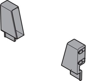 BLUM Adapter do drewnianej/stalowej ścianki tylnej TANDEMBOX, wys. N (81,5 mm), do szuflady zlewozmywakowej, prawy+lewy, R7037 ciemnoszara Z30N0002.6ZAD